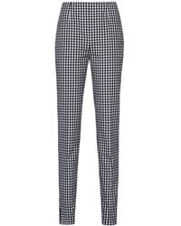 Prada - Stretch Gingham Check Pants - Lyst