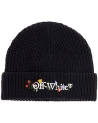 Off-White c/o Virgil Abloh - Logo Embroidered Knitted Beanie - Lyst