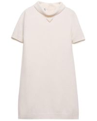 Prada - Short-Sleeved Knitted Dress - Lyst
