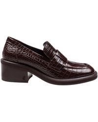 Jimmy Choo - 50Mm Tylor Crocodile-Effect Leather Loafer Pumps - Lyst