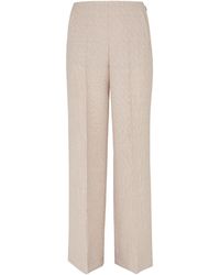 Fendi - High Waist Wide-Leg Trousers - Lyst