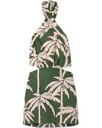 Johanna Ortiz - Heart Pirate Cutout Printed Voile Halterneck Mini Dress - Lyst