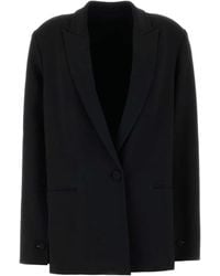 Alberta Ferretti - Stretch Crepe Single-Breasted Blazer - Lyst