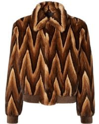Fendi - Chevron Mink Blouson - Lyst