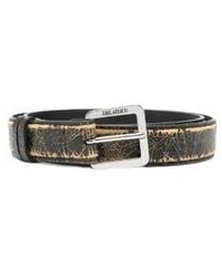 The Attico - Cracked Buckle Leather Belt - Lyst