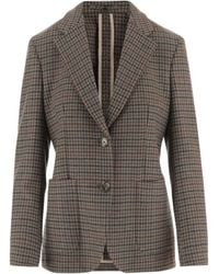Lardini - Houndstooth Single-Breasted Blazer - Lyst