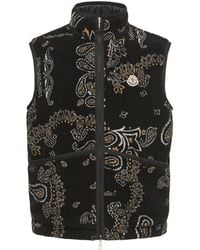 Moncler - Reversible Paisley Print Padded Teddy Vest - Lyst