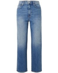 SLVRLAKE Denim - London Crop High-Rise Straight-Leg Jeans - Lyst