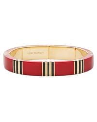 Tory Burch - T Stripe Bangle Bracelet - Lyst