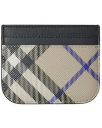 Burberry - Check Printed Card Holder - Lyst