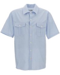 MM6 by Maison Margiela - Striped Short-Sleeved Shirt - Lyst