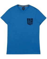 Armani Jeans - Printed Round-Collar Short-Sleeved T-Shirt - Lyst