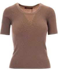 Max Mara - Studio Mstsequoia Short-Sleeved Knitted Top - Lyst