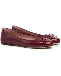 Gucci - Double G Leather Ballet Flat - Lyst