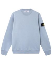 Stone Island - Logo Patch Crewneck Sweatshirt - Lyst