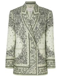 Zimmermann - Matchmaker Double-Breasted Printed Linen Blazer - Lyst