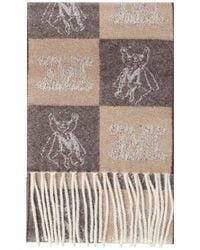 Max Mara - Monogram-Jacquard Fringed Scarf - Lyst