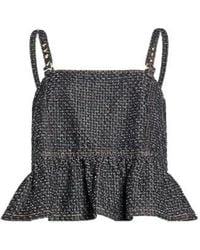 Ganni - Sleeveless Denim Top - Lyst