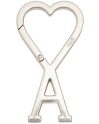 Ami Paris - Heart Logo Keychain - Lyst