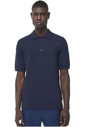 Burberry - Lapel Silk Cotton Blended T-Shirt - Lyst