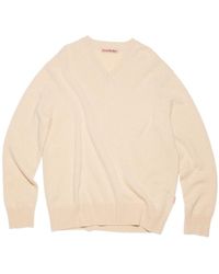 Acne Studios - Ribbed-Knit V-Neck Sweater - Lyst