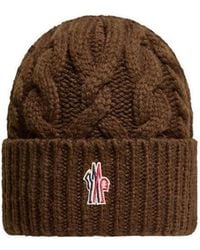Moncler - Grenoble Cable-Knit Beanie Hat - Lyst