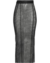 Dolce & Gabbana - Solid Color Mesh Tulle Midi Skirt - Lyst