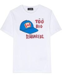 DSquared² - Graphic-Print Cotton T-Shirt - Lyst