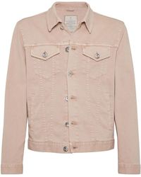 Brunello Cucinelli - Buttoned Slim-Fit Denim Jacket - Lyst