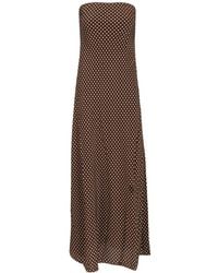 Matteau - Bias Column Strapless Midi Dress - Lyst