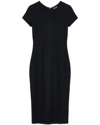 Emporio Armani - Short-Sleeve Fitted Dress - Lyst
