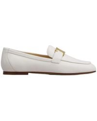 Tod's - T-Logo Almond Toe Loafers - Lyst