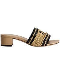 Dior - Iviera Woven Heeled Slide - Lyst