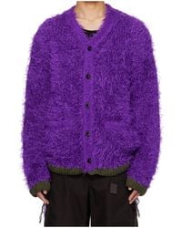 Sacai - V-Neck Long-Sleeved Sweater - Lyst