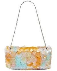 Rabanne - Rabanne Sequin Chain Strap Clutch Bag - Lyst
