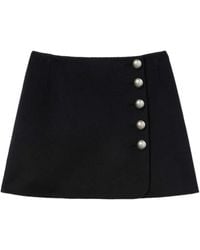 PUCCI - Side-Button Fastening Wool Miniskirt - Lyst