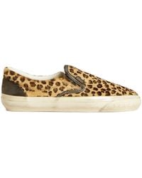 Golden Goose - Vce Penstar Leopard Printed Sneakers - Lyst