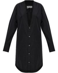 Maison Margiela - Tie-Neck Shirt Dress - Lyst