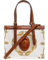 Versace - Rivière Printed Mini Tote Bag - Lyst