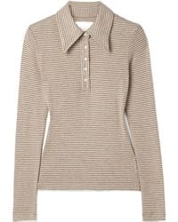 Citizens of Humanity - Striped Knit Polo Shirt - Lyst