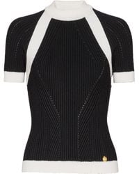 Balmain - Short-Sleeved Knit Top - Lyst