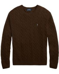 Polo Ralph Lauren - Pony Embroidered Cable-Knit Jumper - Lyst
