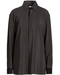 Saint Laurent - Striped Long Sleeve Shirt - Lyst