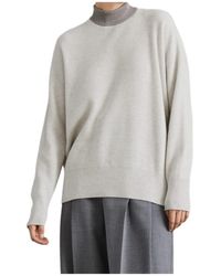 Brunello Cucinelli - Mock Neck Long Sleeved Knitted Jumper - Lyst