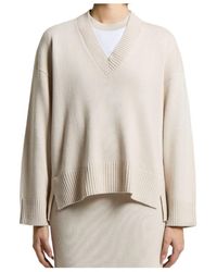 Peserico - Ribbed-Knit V-Neck Sweater - Lyst