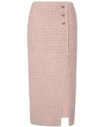 Alessandra Rich - Buttoned Knit Midi Skirt - Lyst