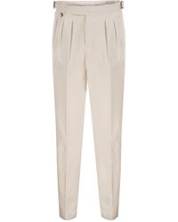 Brunello Cucinelli - Pleated Side-Adjuster Tapered Trousers - Lyst