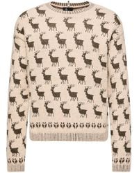 Moncler - Grenoble Fair Isle Crew Neck Knitted Sweater - Lyst
