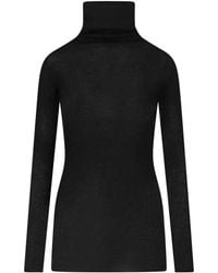 Rick Owens - Ribbed Turtleneck Knitted Top - Lyst