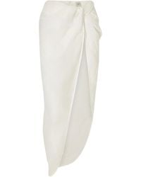 LeKasha - Qaraya0 Knot-Detail Linen Maxi Skirt - Lyst